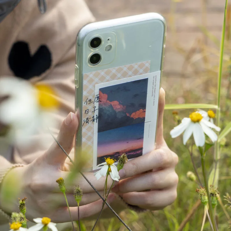 سلسلة رومانسية العالم ورقة واشي بسيطة ، كتاب ملصقات المناظر الطبيعية السماء ، ديكور ملقط إبداعي سهل التركيب ، ثابت ، إطار تجميد ، 50 ورقة