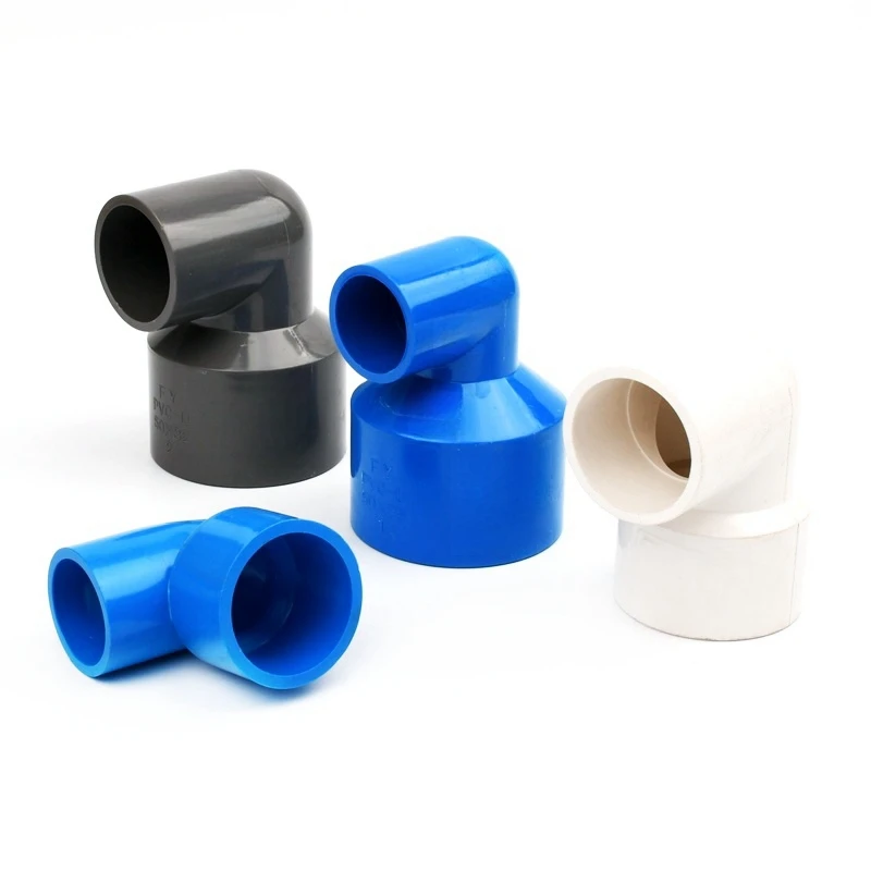 20/25/32/40/50mm PVC Reducing 90 Degree Elbow Connector Garden Irrigation Water Pipe Fitting Aquarium Fish Tank Straight Adapter