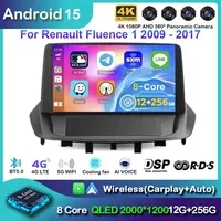 Android 15 Auto para Renault Fluence 1 2008-2017 con 4G GPS inalámbrico Bluetooth Carplay Multimedia pantalla estéreo táctil Radio de coche