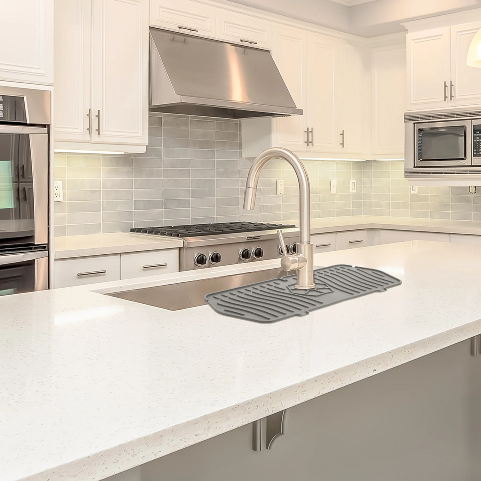 

Silicone Faucet Mat Absorbent Sink Mat For Kitchen Bathroom Rv Faucet Anti-Splash Cushion Kitchen Supply Tableware Pad