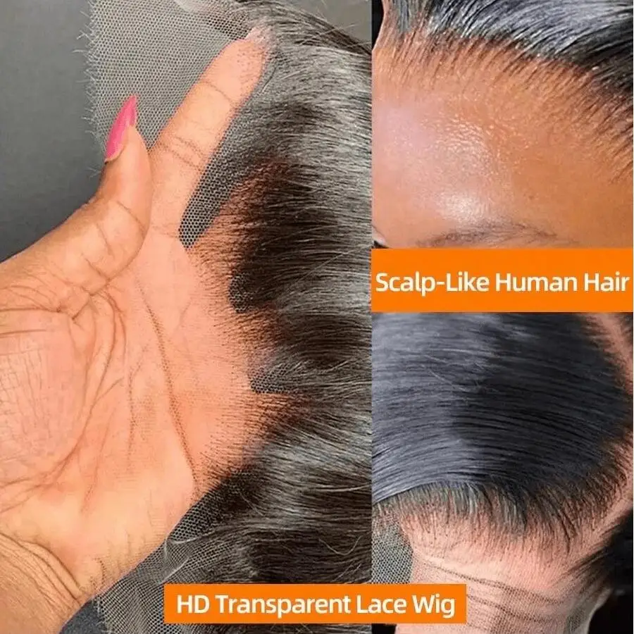 250 الكثافة 13x4 13x6 أمامي HD الدانتيل الشفاف 40 42 بوصة طويل مستقيم 5x5 إغلاق الشعر البشري قبل قطعها الباروكات #5