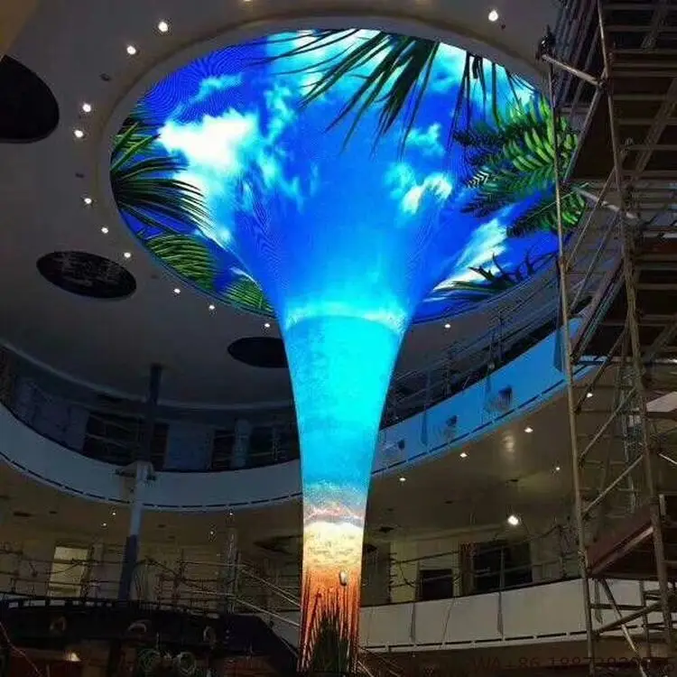 LED-Display, hochauflösender 360-Grad-Wandbildschirm, weicher Bildschirm, flexibler Video-Soft-Bildschirm