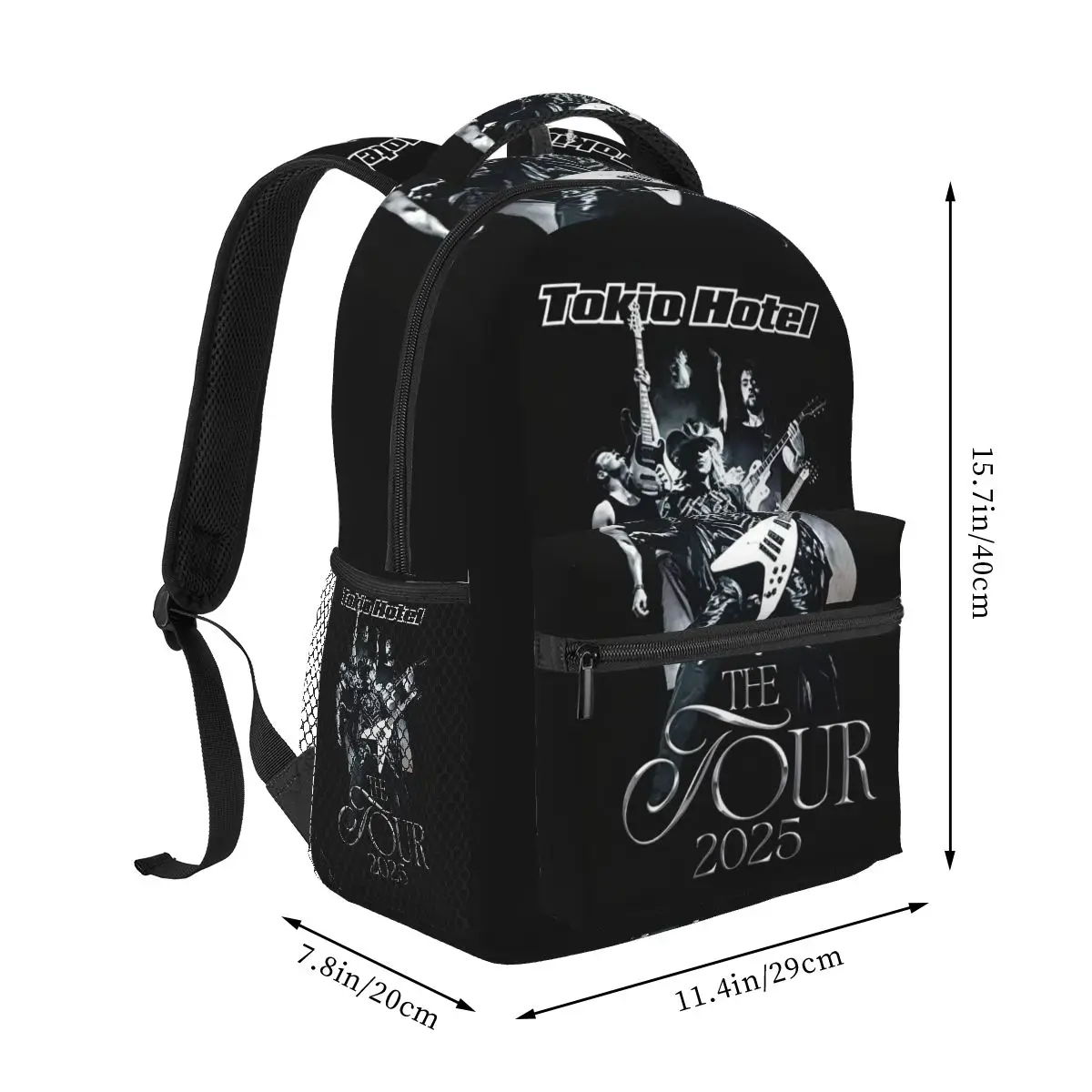 German Rock Band Tokio Hotel The Tour 1 Backpack Hot Sale Daypack Large Capacity  BookBag School Bag Shoulder Bags for Men Women