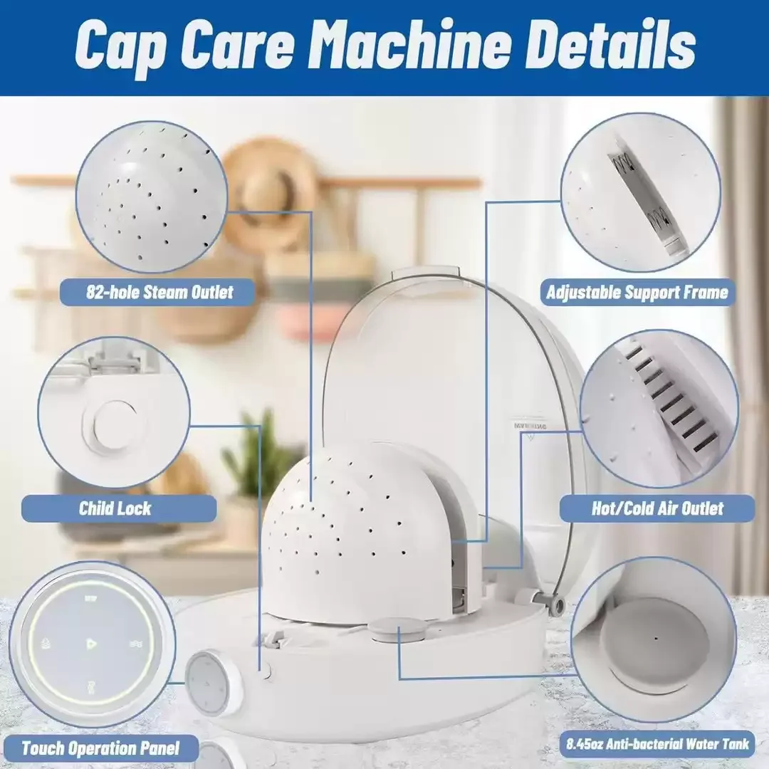 Wig care machine, convenient daily life steam ironing machine, high-power cleaning machine, multifunctional household hat