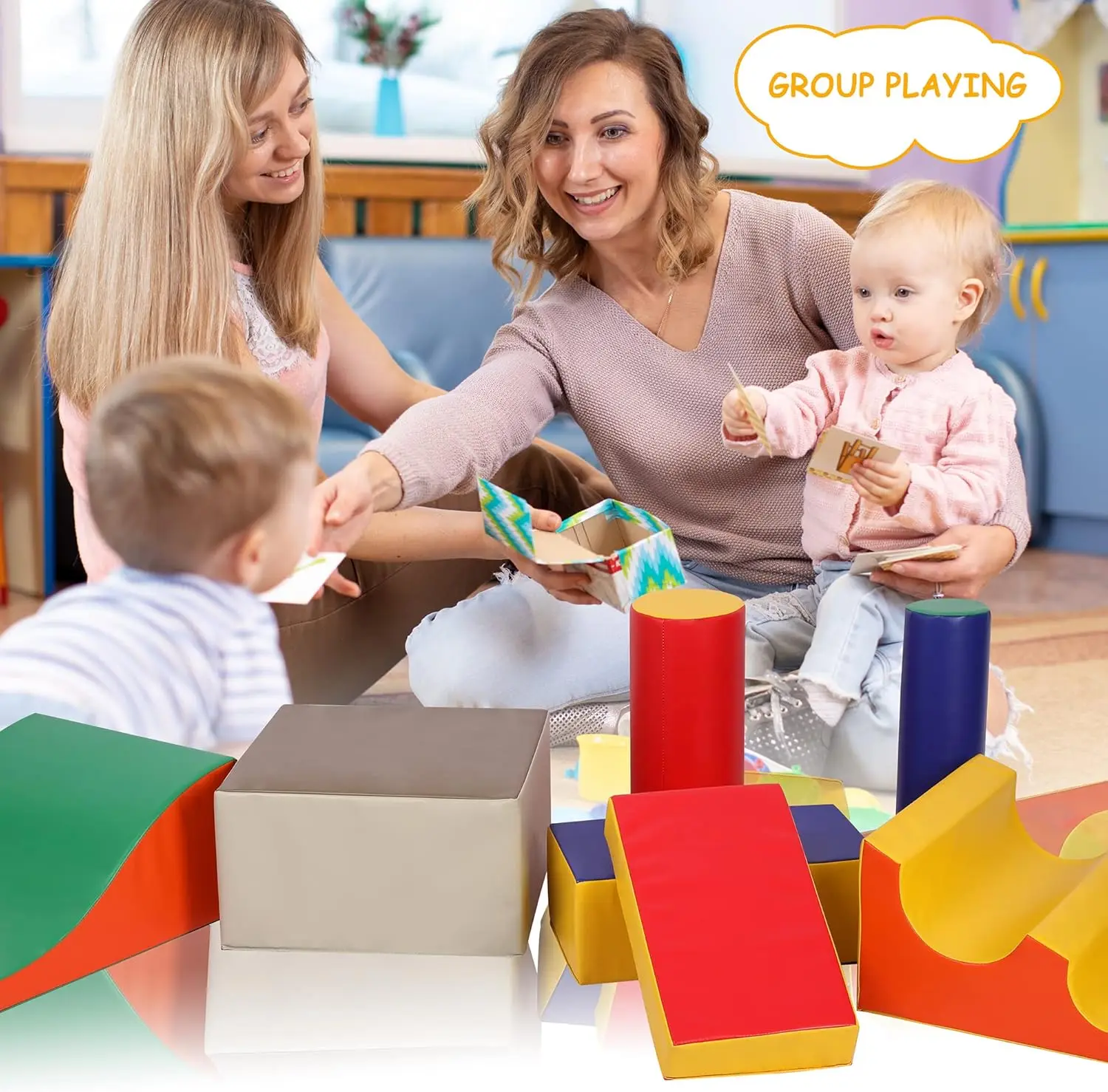 ชุดปีนเขาโฟมสําหรับเด็กวัยหัดเดินในร่ม - ชุดของเล่นกิจกรรมแบบนุ่มสําหรับปีนและคลานสําหรับเด็ก - อุปกรณ์ยิมนาสติกสําหรับปีนเขาสําหรับเดิน