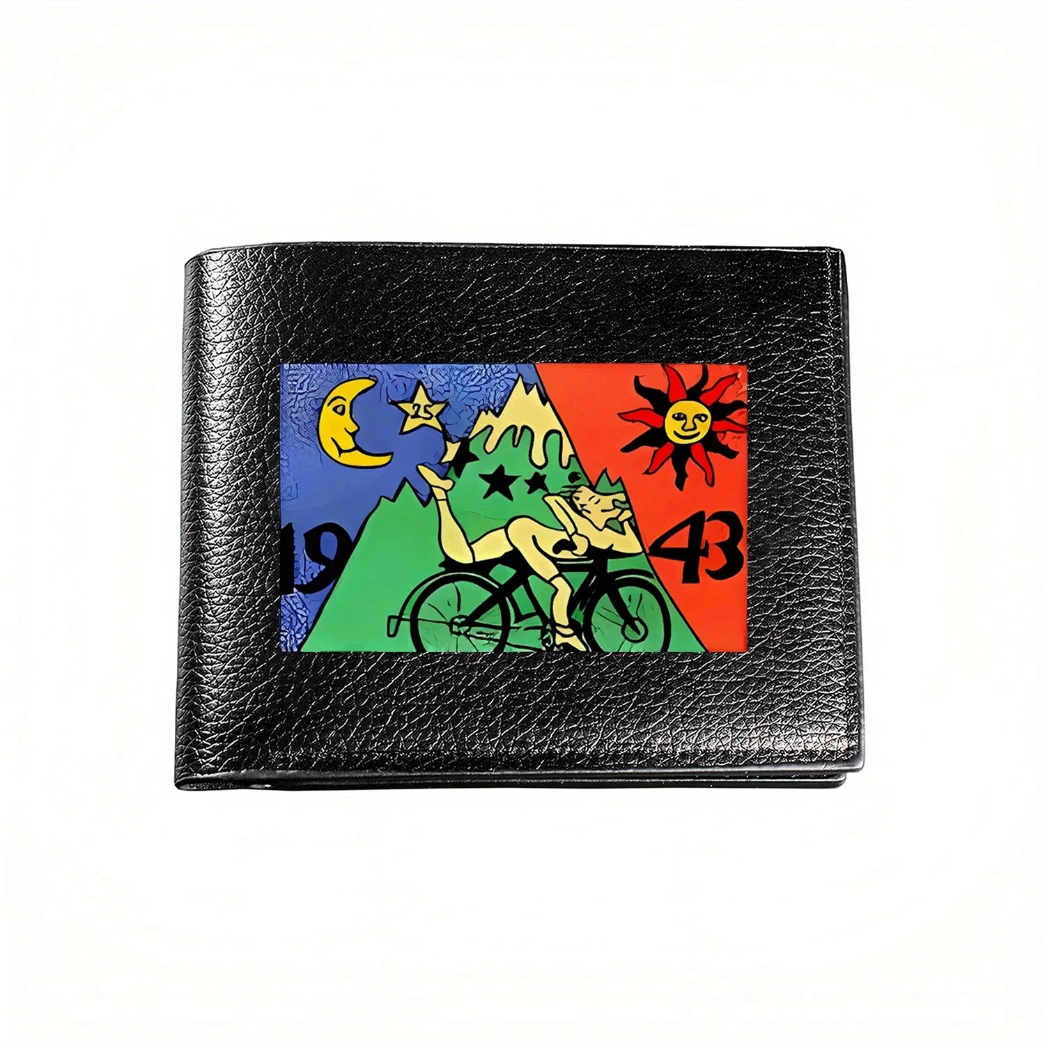 

Ретро велосипедный солнце луна гора графический принт мужской кошелек деловой мужской повседневный элегантный простой практичный качественный стильный кошелек P