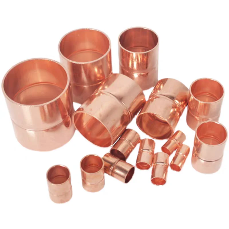 Guangluo 6.35 To 50.8mm Equal Straight Copper Coupling Socket Weld Pipe Connector Air Conditioning Refrigeration Copper Tube Fit