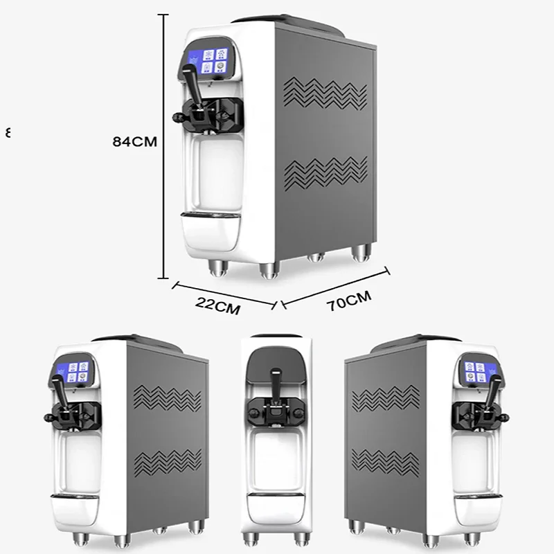 Soft Ice Cream Machine Commercial Electric Three Flavors Ice Cream Machine Desktop Sundae Ice Cream Machine 220V 110V