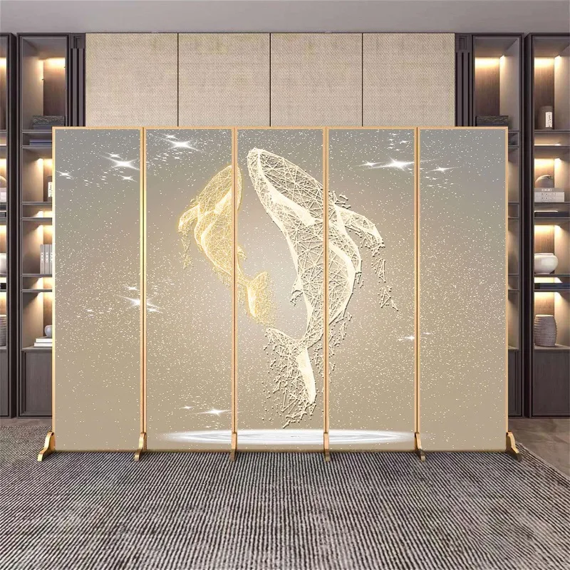 Light luxury aluminum alloy Chinese screen partition living room office simple modern hotel restaurant mobile decoration