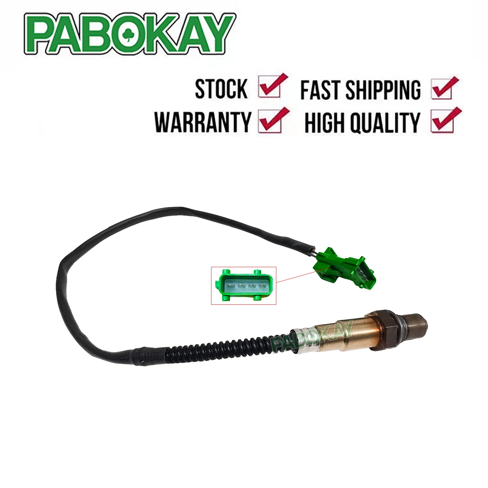 4 Wire Lambda Oxygen Sensor For PEUGEOT 106 206 306 307 RENAULT CITROEN FIAT LANCIA 96229975 0258006027 1628HN 9635978580 467780