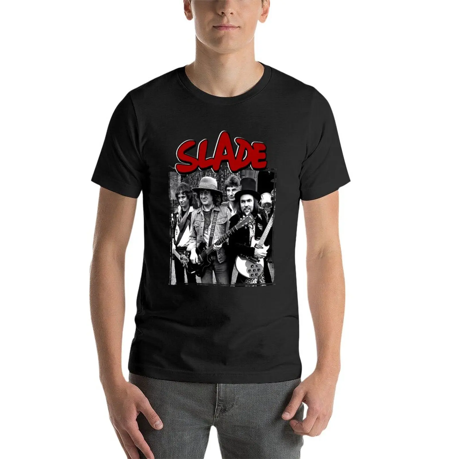 Slade Band Glam Rock T-Shirt hippie clothes customizeds summer top men clothings