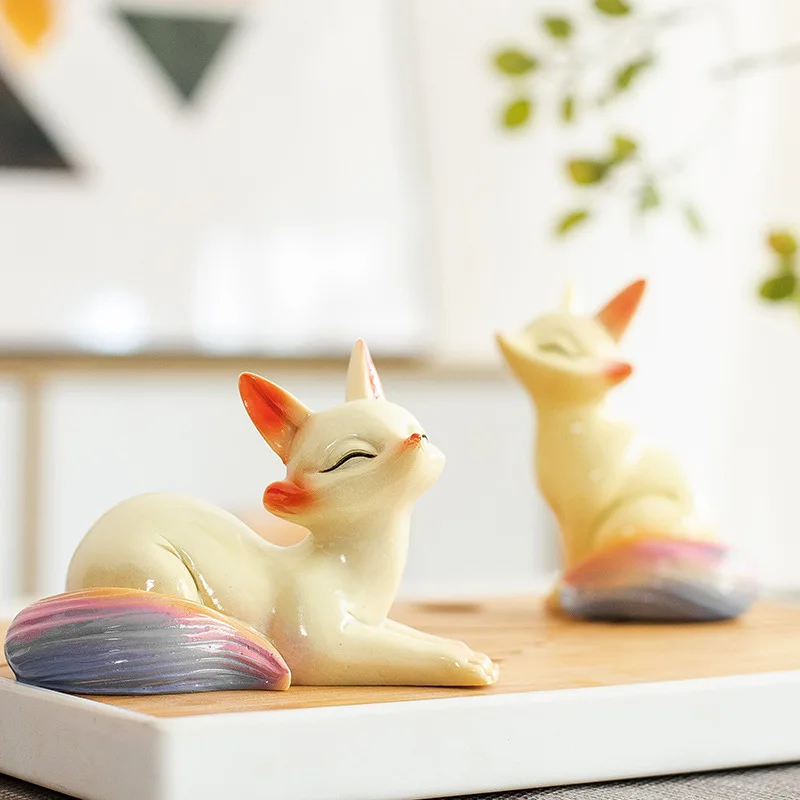 New Product Color Changing Little Fox Panda Rabbit Tea Pet Can Be Raised for Tea Play Office Home Tea Table Tea Pet Decoration