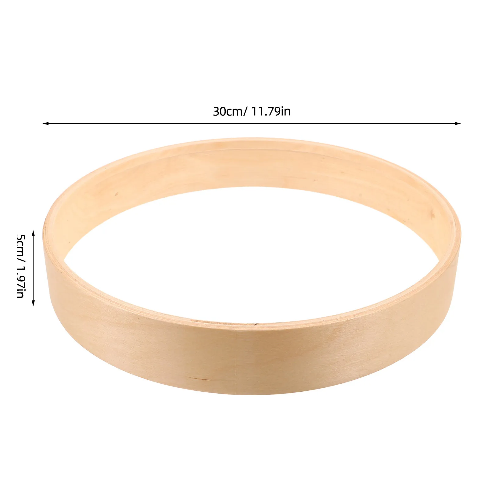 Quartz Clock Wood Shell DIY Sleek Wood Frame 12 Inch Wall Clock Component Replacement Border Frame Accessory Upgrade Part