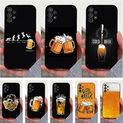 Lnteresting Beer Printing Phone Case For Samsung S25,S24,S23,S22,S20,S21,S10,Ultra,Plus,Lite,FE,Soft Silicone Black Cover