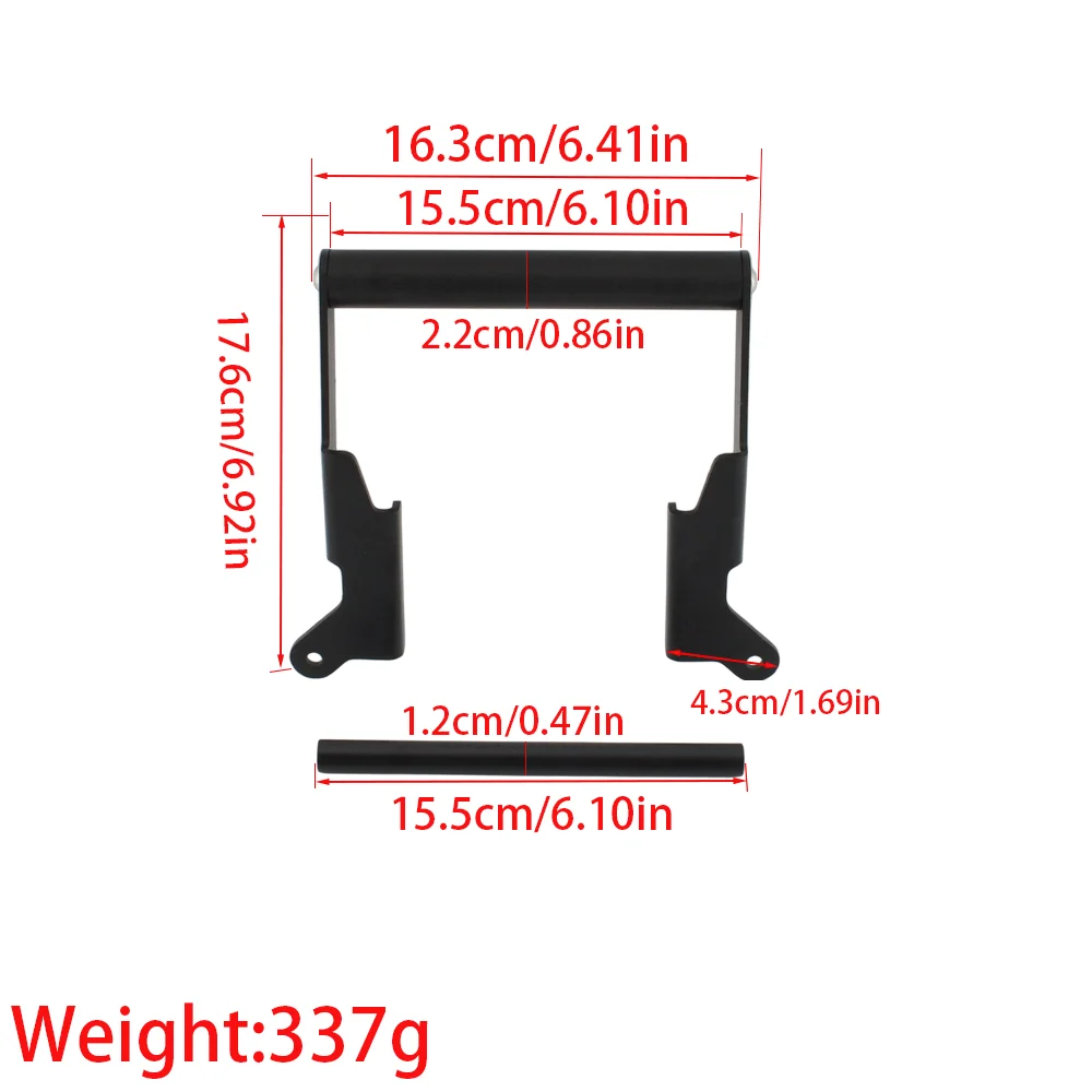 Modified Phone Holder Extension Cross Bar Anti‑Vibration Navigation Mount 15.5cm For Yamaha XMAX 300 2017‑2022