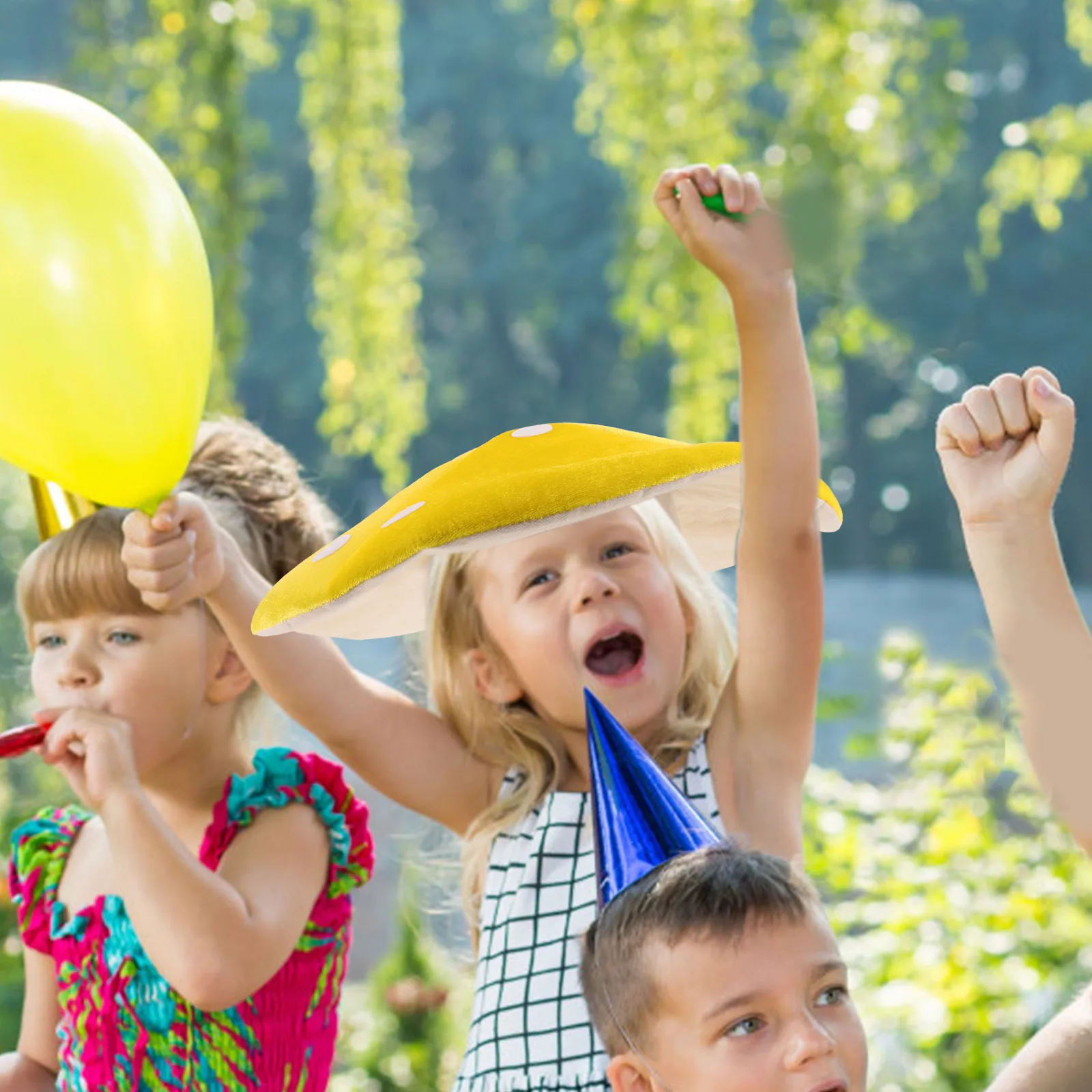 

Funny Yellow Hat Lightweight Party Halloween Festival Decoration Cosplay Cap Spot Mushroom Party Hats Festival Decor