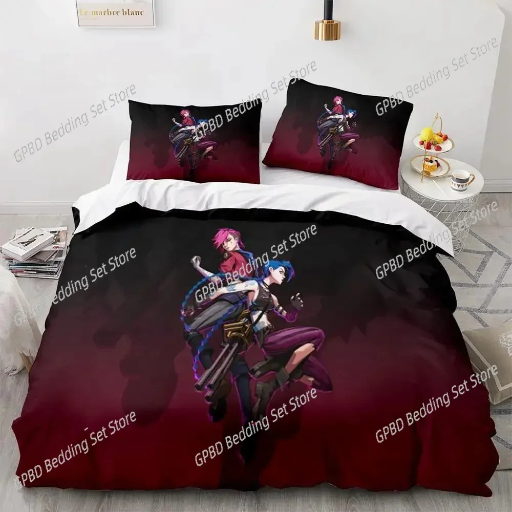 

New Game League of Legends Comfortable Duvet Quilt Cover Pillowcase Bedding Set Children Bedroom Decoration Home Textile