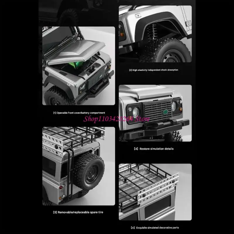 

1:18 2.4Ghz Remote Control Rock Crawlers Car Simulation Sensory Brushless Motor