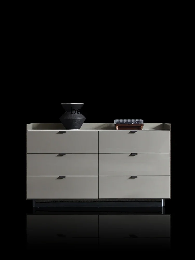 

B7304 ss Итальянский минималистичный комод с шестью ящиками, каменная плита, сервант, светильник для шкафа, роскошное современное минималистское украшение для входа