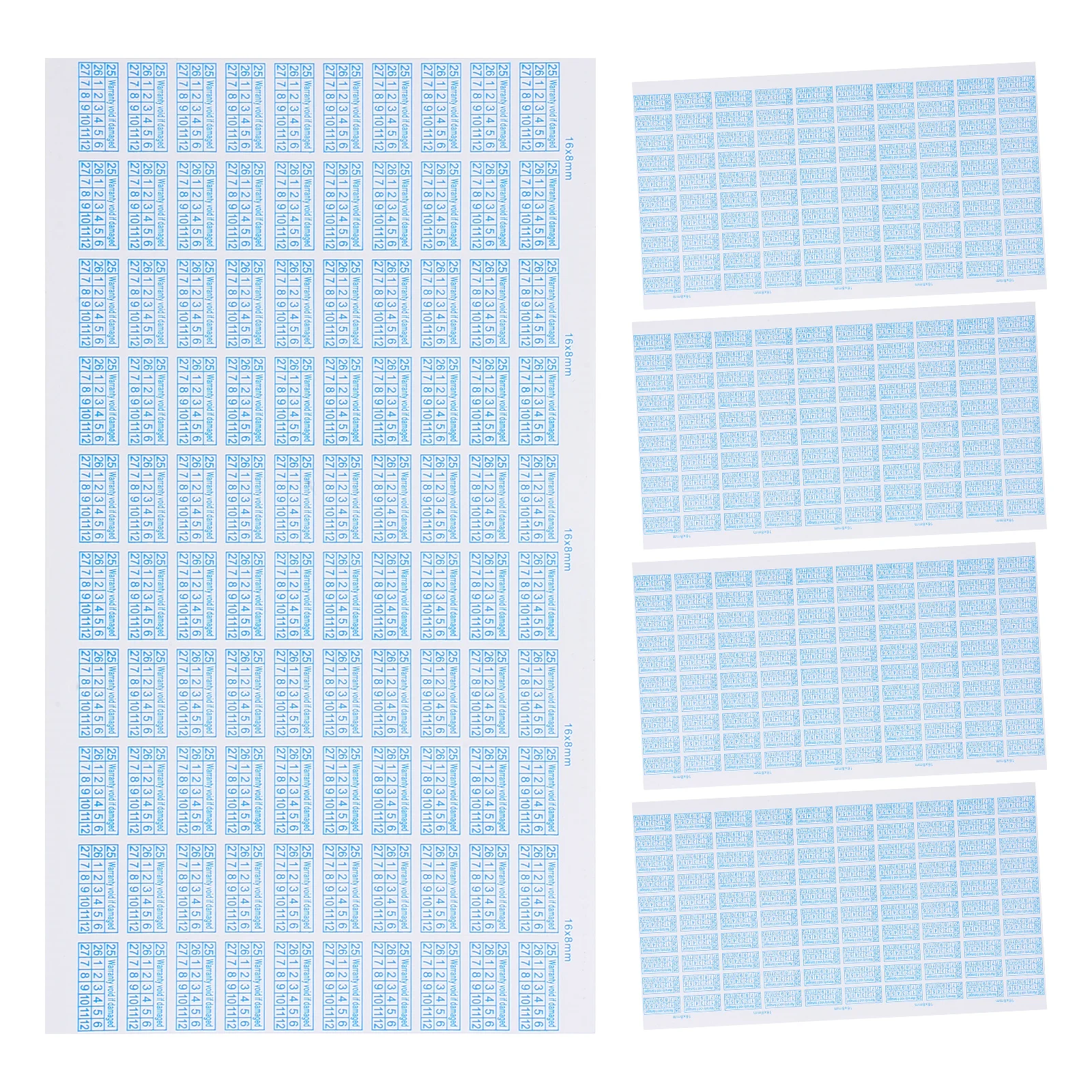 

500 Pcs Warranty Date Sticker Fragile Tamper Stickers Moving Blue Rectangle Warning Label Evident Seal Decals