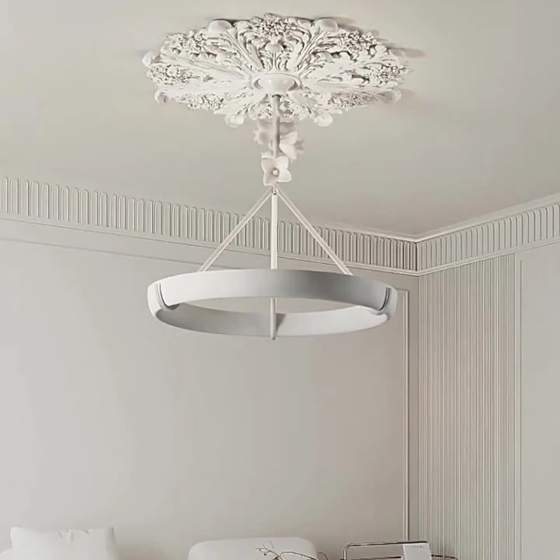 

Aipaite French Embossed Ceiling Chandelier, room decorative light fixture for living room, study and bedroom.