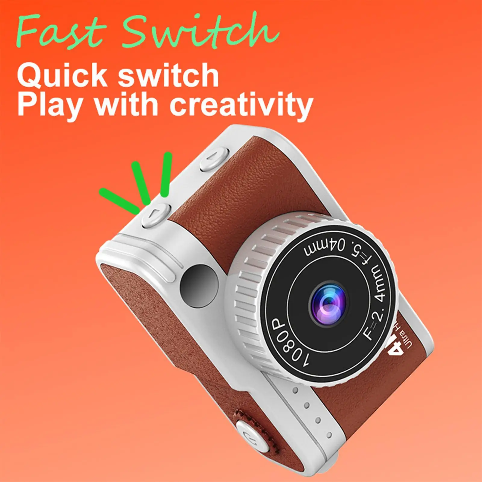 Kids Digital Camera 1080P HD Portable Toy Camera for Children Teens Beginners Boys Girls Birthday Gift Learning Photography Toy