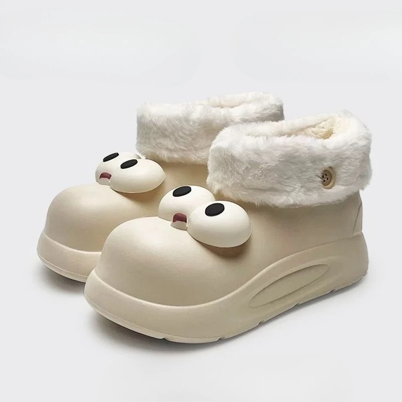 

Бежевые женские туфли на флисовой подкладке и очень толстые женские туфли в корейском стиле в стиле каваи, новинка 2025, популярная обувь, женские зимние ботинки Y2k