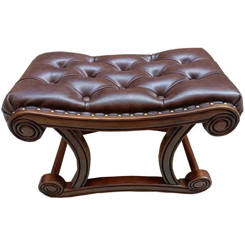 

American solid wood shoe changing stool rocking chair stool North American black walnut bench bedside stool bedroom