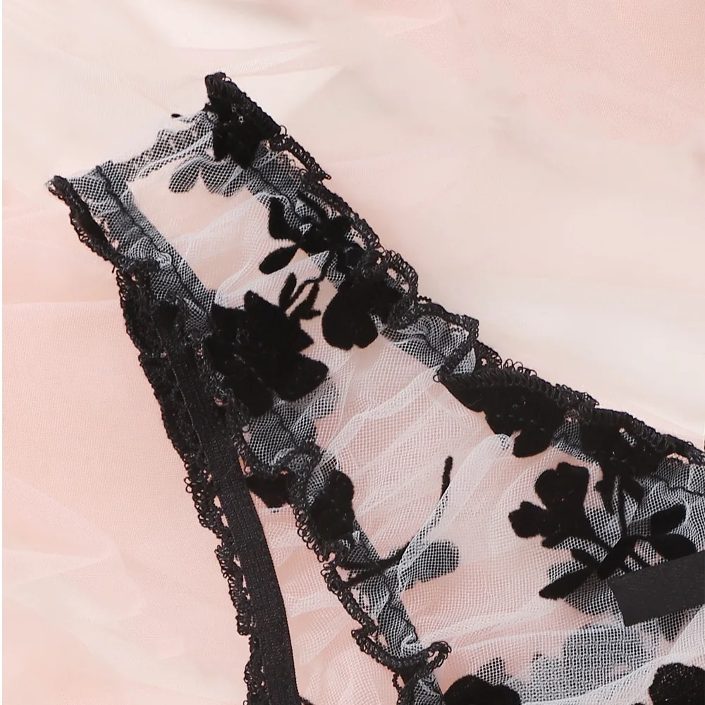 Сексуальное нижнее белье, перспективное сексуальное женское белье, костюм с флокированием, разноцветное сетчатое соблазнительное сексуальное женское белье, женское нижнее белье для женщин