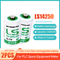 2PCS 14250 LS14250 1/2AA TL-5902 3.6V Li-SOCl2 Non-rechargeable Battery For PLC Equipment Alarm System CNC Machine Meter