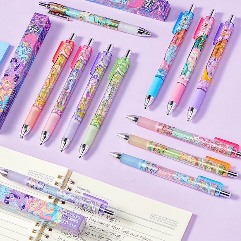 Yizheng-قلم جل لصورة المهر الصغير ، طالب كرتوني ، ظريف ، أسود ، قلم تسجيل الضغط ، عبوة مستقلة ، #3