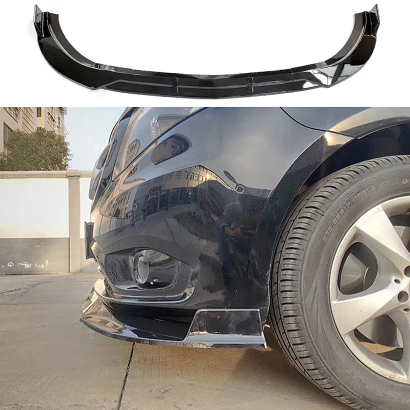 For Mercedes-Benz Vito W447 V260 200 220 250 2016-2023 Front Bumper Lip Splitter Diffuser Body Kits Spoiler Bumper Protector