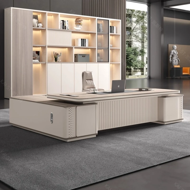Baking paint boss's office desk high-end luxury Director CEO's Office Computer desk bureaux de travail mesa de computador