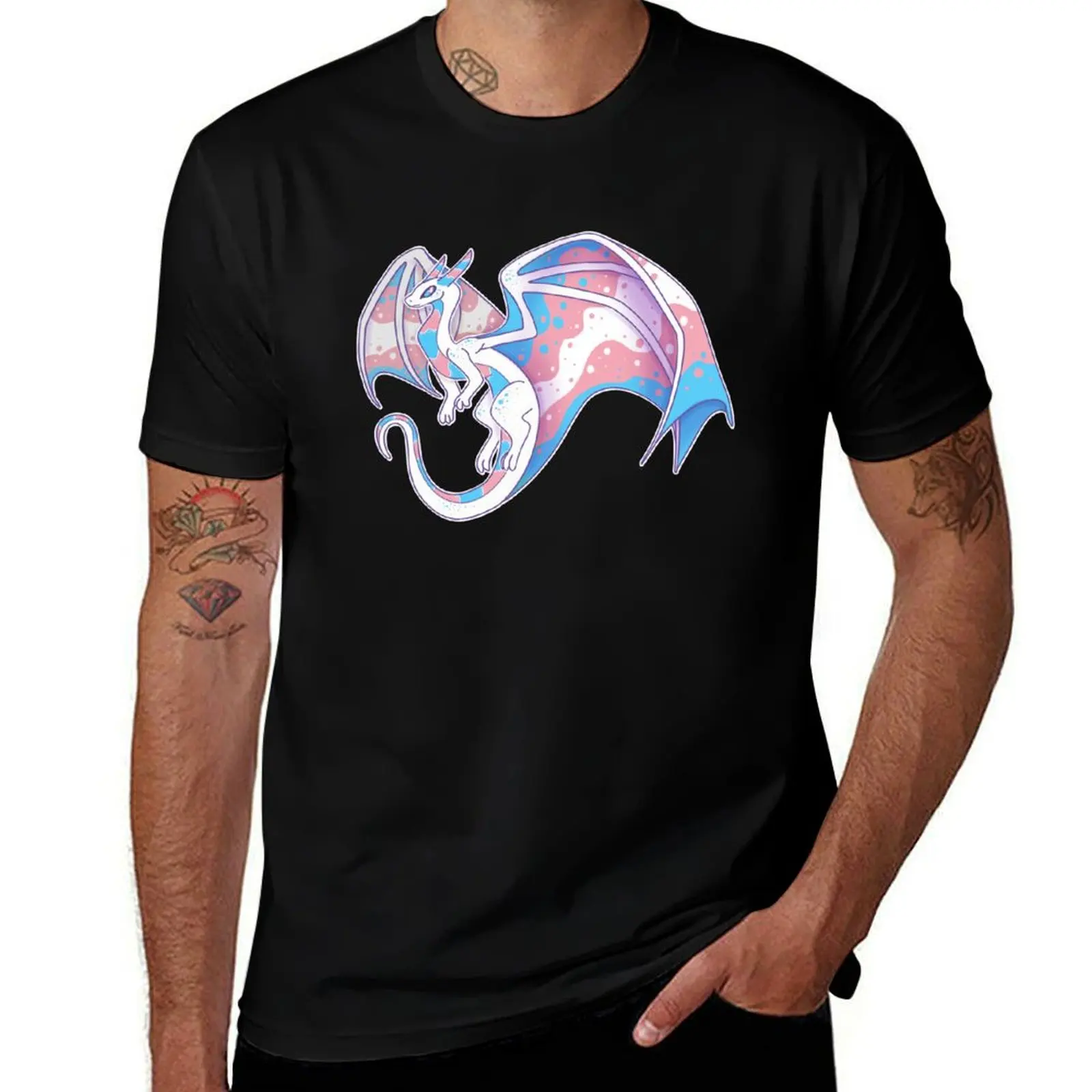 

Trans Dragon Friend (old version) T-Shirt t shirt man designer t shirts for man pack white T-Shirt
