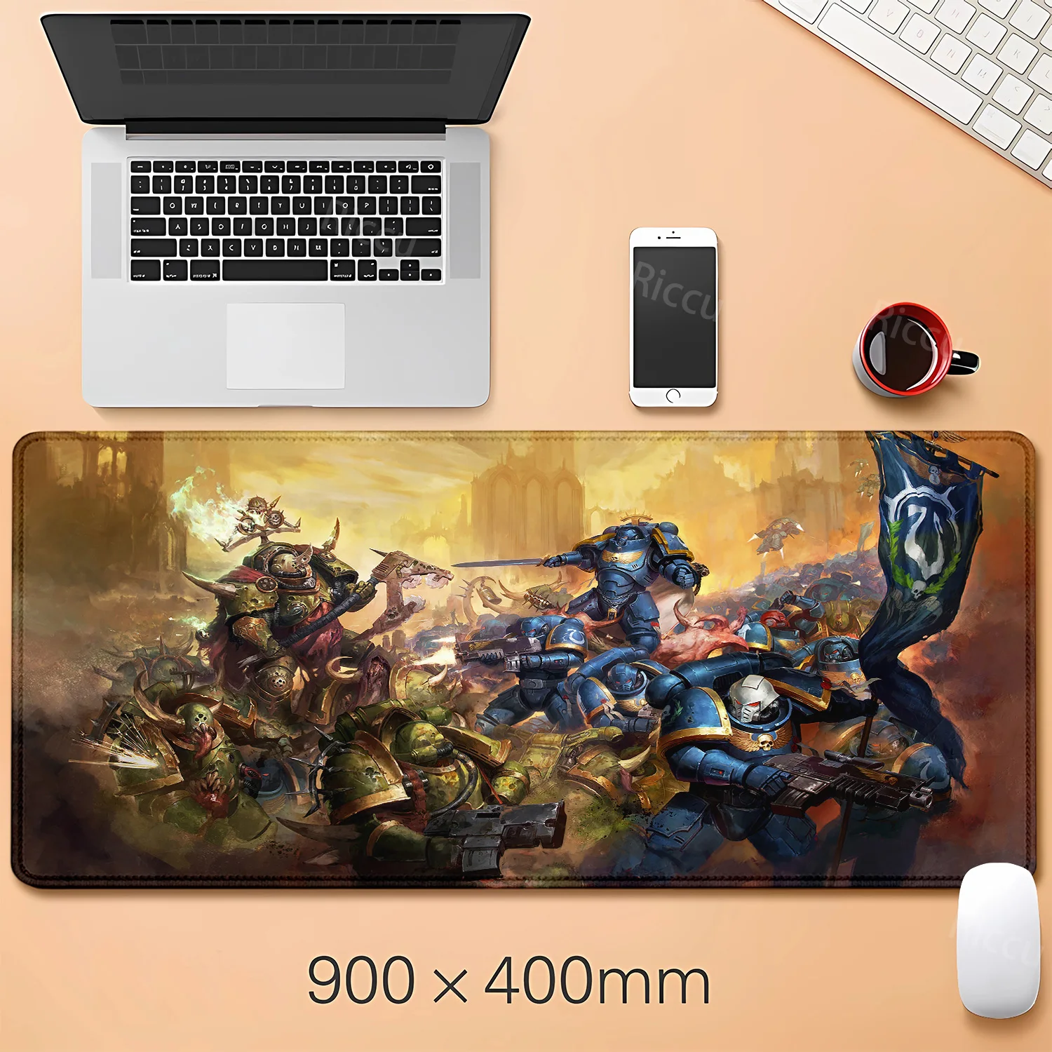 game warhammer 40k teclado mousepad HD Printing Computer Gamers Locking Edge Non-slip mouse pad XXL90x40cm Keyboard PC desk mat