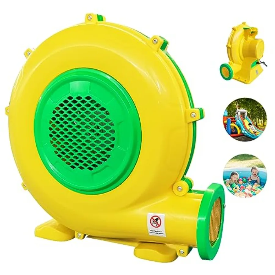 

High Power Air Blower for Large Inflatables: PVC, Blue, 2000W Commercial-Grade Portable Fan Pump for Bounce House, Jumper, Wate