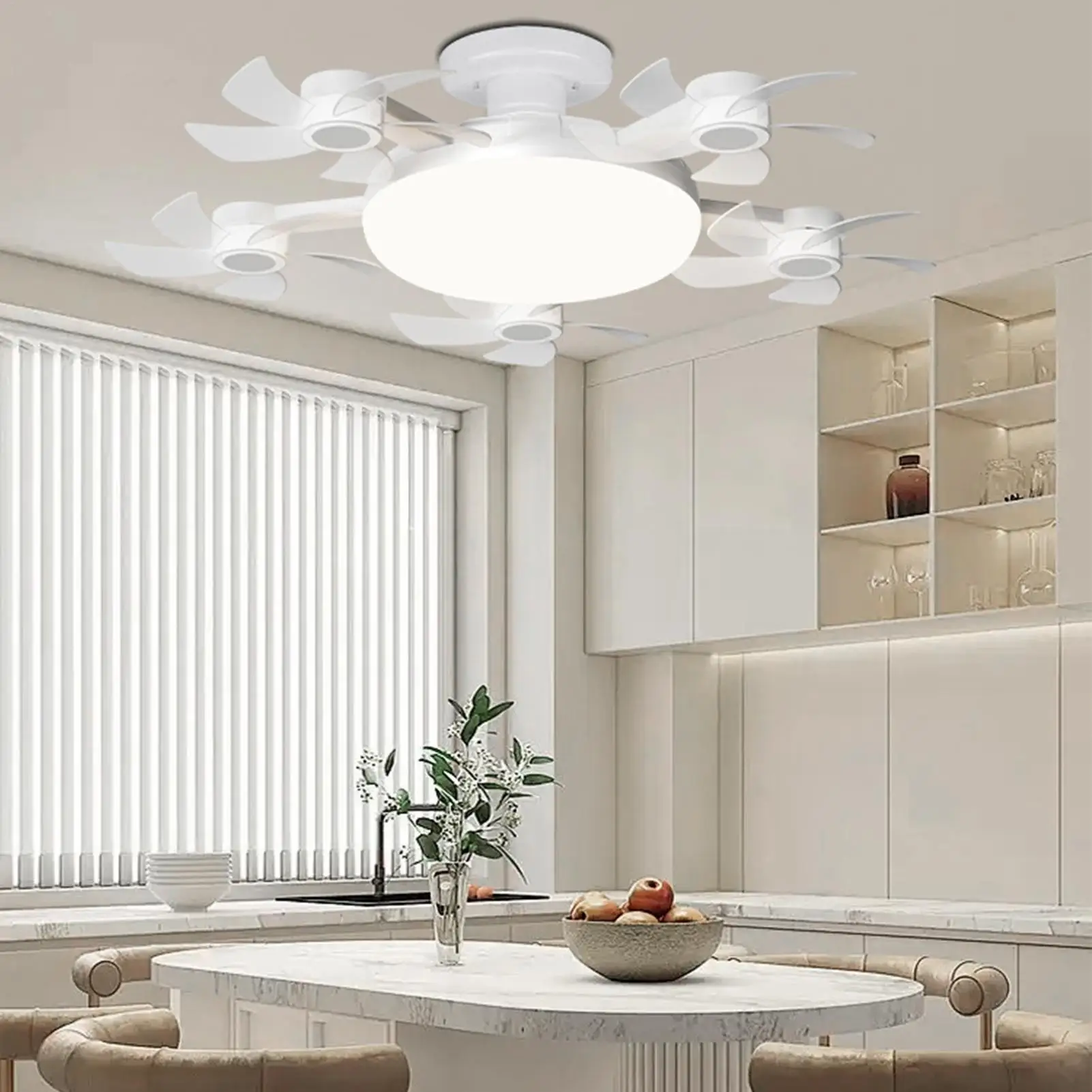 

Ceiling Fan With LED Light Bedroom Ceiling Fan With Lights And Remote 3-Speed Control Home Accessory For Bathroom Restaurant