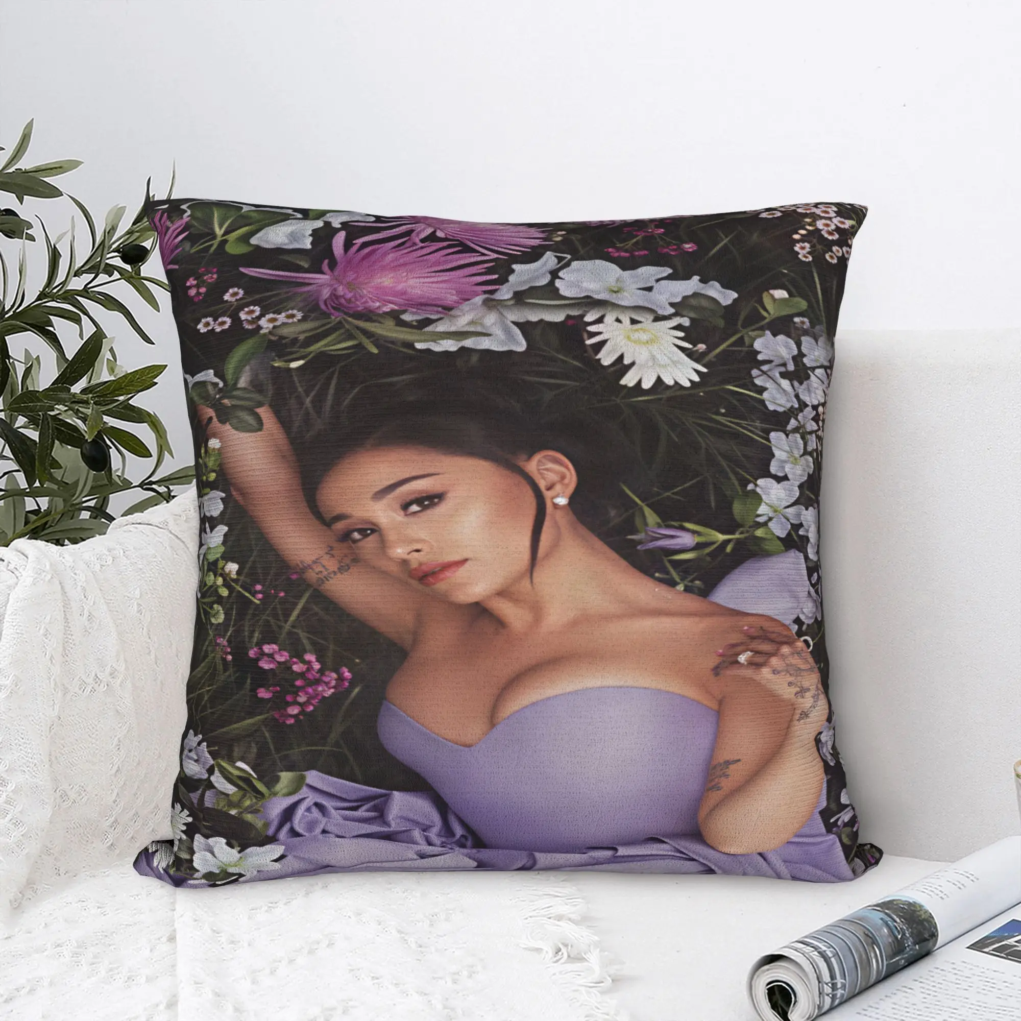 Arianas Grande  Pillow Cover New Album 2026 Fashion Pillow Case For Sofa Couch Bed Living Room Comfy Pillowcases Gift