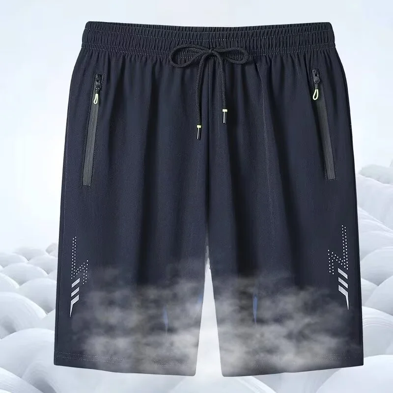 

Ice Silk Men's orts Summer Qui Dry Casual Sport Training Loose Fit Big Size Straight Leg Pants Youthful Energy Sle