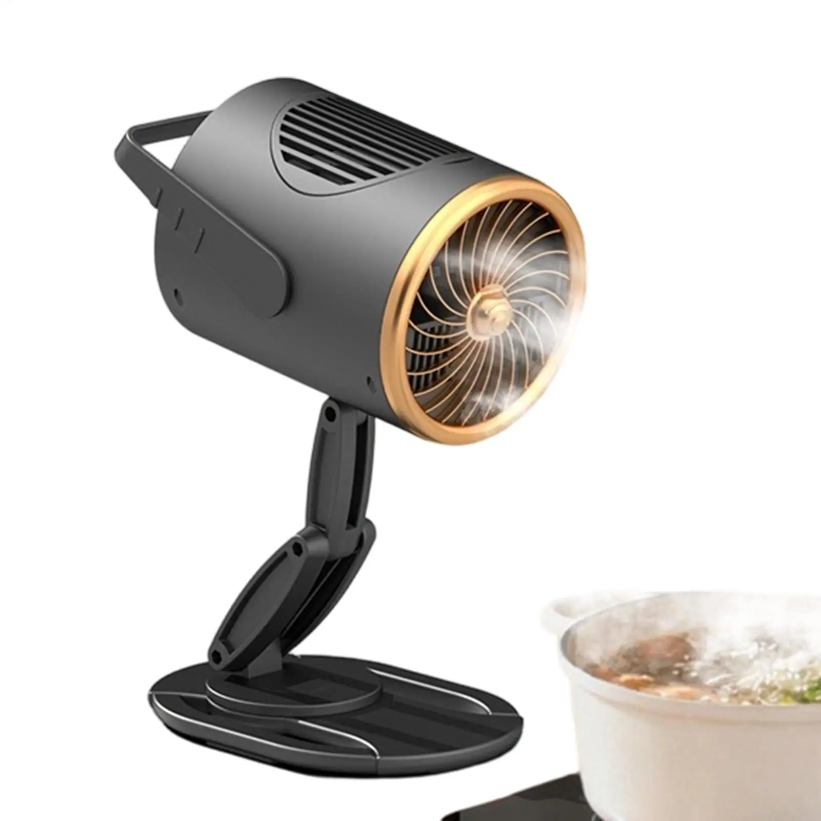 

Portable Range Hood 3-Speed Low Noise Rechargeable Cordless Filter Desktop Range Hood With Adjustable Stand For Indoor Outdoor