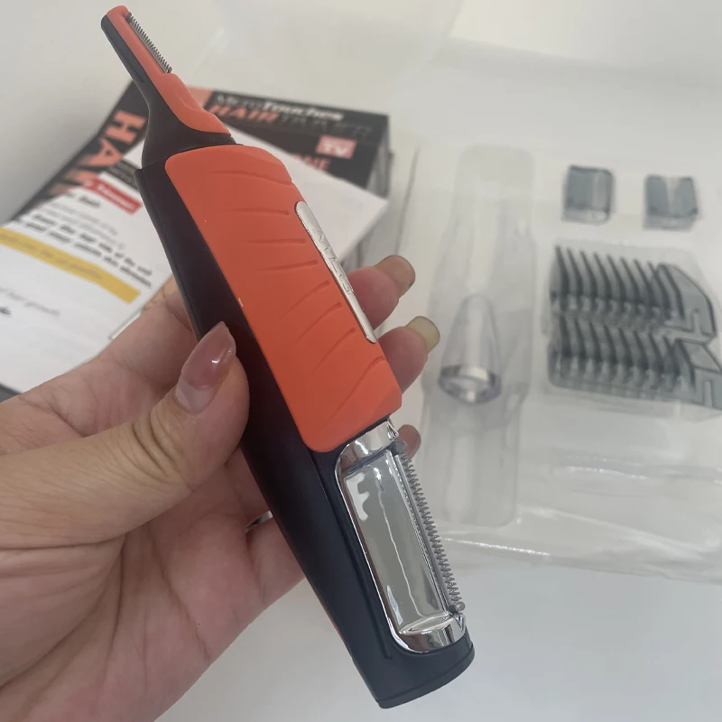 6 em 1 precisão elétrica micro sobrancelha orelha nariz trimmer remoção clipper barbeador pessoal cuidados com o rosto aparador de cabelo com luz led