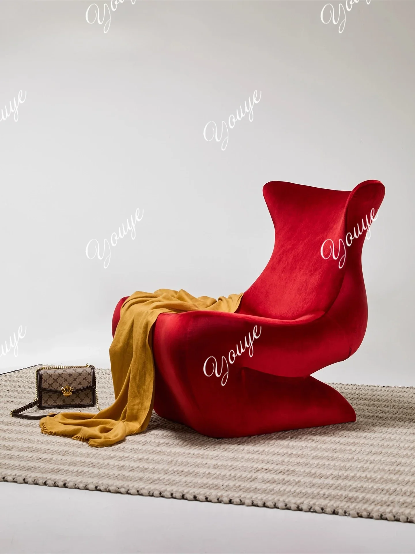 

A63 Дизайн Современный Простой Красный Одиночный Диван Стул Ленивый Стул Изысканное Кресло Для Отдыха Для Отдыха