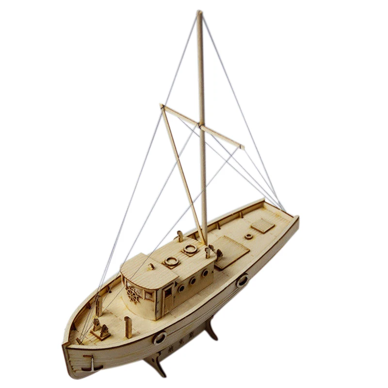 Modelo De Montagem De Navio De Madeira, Kits De DIY, Barco À Vela, Decoração À Escala 1:50, Presente Do Brinquedo