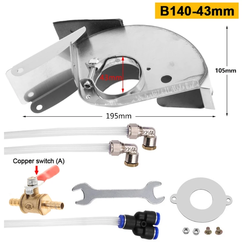 Angle Grinder Guard, SSlotting Cutting Machine Holder, Capa de segurança Dustproof para proteção, Water Pump Set