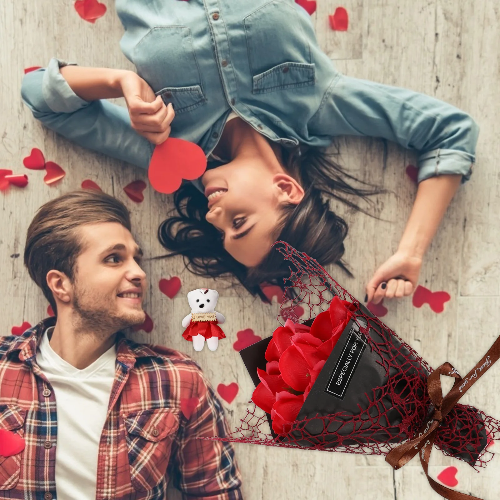 

1Set Rose Soap Flower Bouquet in Gift Box Artificial Soap Roses Long-Lasting Fragrance Unique Valentine's Day Birthday Wedding