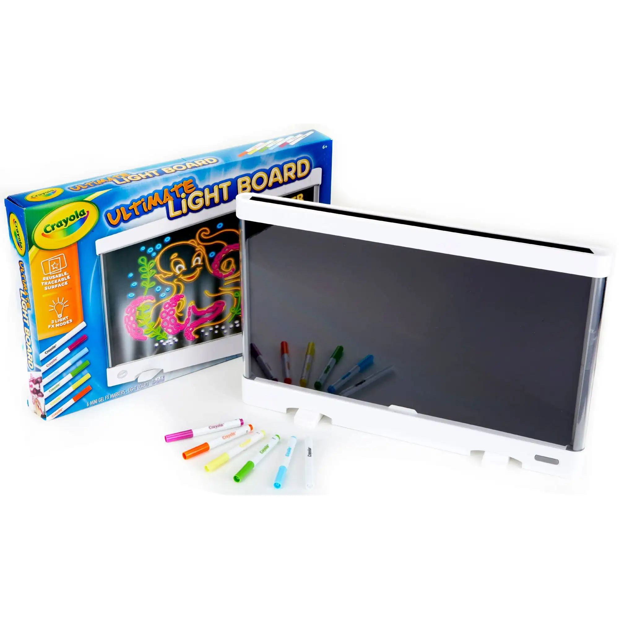 

Доска Crayola Ultimate Light - белая, доска для отслеживания и рисования для детей, школьные принадлежности, детская игрушка с подсветкой, возраст 6+