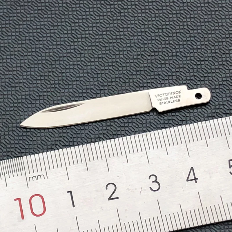 Cuchillo de Repuesto de Acero Inoxidable, Cuchillo Principal para Navajas Suizas Victorinox de 58 mm, Modelos Classic SD 0.6223 y Rambler 0.6363