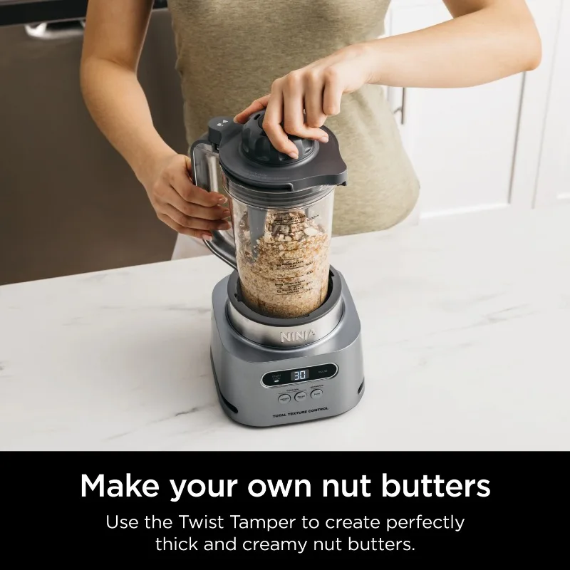 Ninja Twisti، خلاط عالي السرعة Duo 3 برامج Auto-iQ المحددة مسبقًا، 34 أونصة. سعة الإبريق، SS150