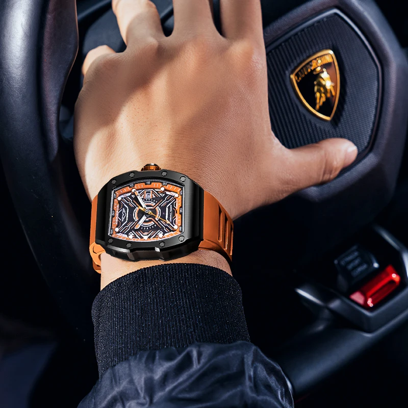 New Luxury Brand Pagani Designs Mens Automatic Watch for Men Hollow Chronograph Waterproof Man Mechanical Watches Reloj Hommber