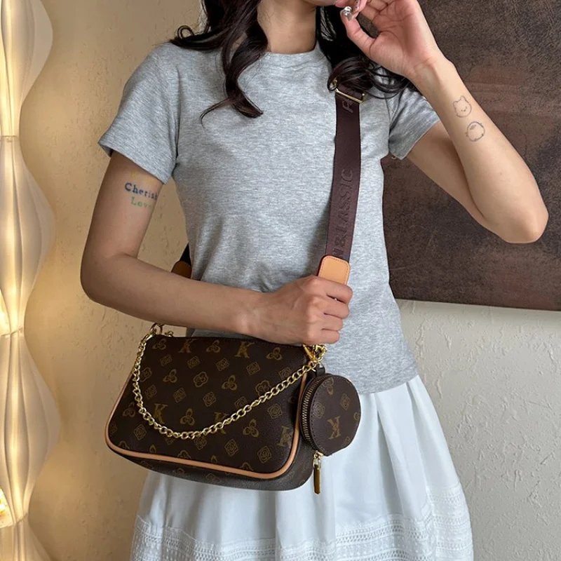 

Stylish Vintage Messenger Bag Unique Leisure Business Design Women Luxury Leather Clutch With Letter Logo